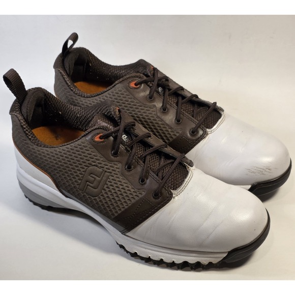 FootJoy Shoes - FootJoy Contour Series Golf Shoes Womens 7.5M White Brown Orange 54096 EUC